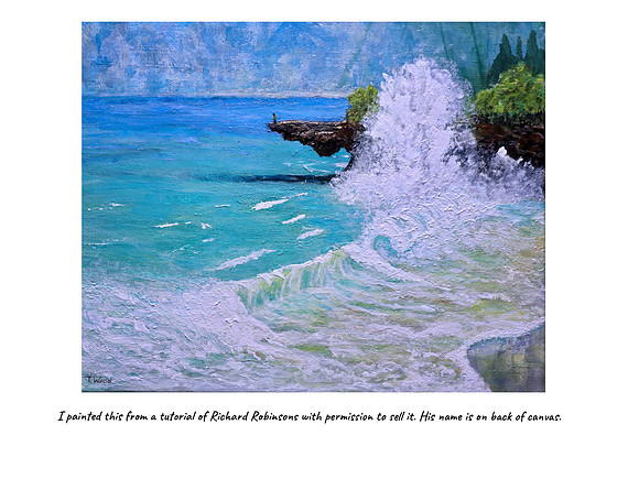 Wave Menagerie 11x14 canvas $185.00